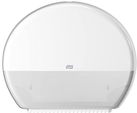 Tork 554000 Spender für Jumbo T1 Tork mit extra hoher Kapazität in Weiß | Toilettenpapier / Toilettenpapierspender