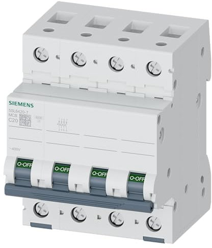 Siemens 5sl6 – Sicherungsautomat 400 V 6 kA 4-polig C 20 A