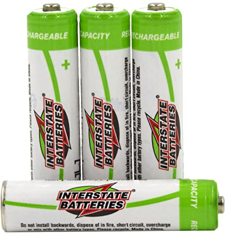 Interstate Batteries AAA Rechargeable Battery (4 Pack) Radios, Cameras, Controllers, (NIC6214) All-Purpose Battery 1.2V 1000 mAh NIMH