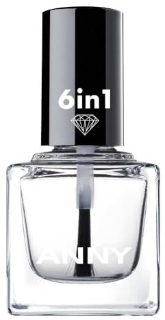 ANNY 6in1 Klarlack - Klarlack mit sechs Eigenschaften - Ridge Filler, Nail Strengthener, Base Coat, Top Coat, High Gloss, Quick Dry -, 15 ml