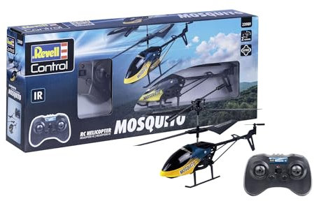 Revell Control, RC Helicopter Mosquito, 2-Kanal IR-Fernsteuerung, Gyro-Stabilisierung, LED Frontbeleuchtung, Ersatzrotoren Inklusive, LiPo Akku und Ladegerät, Länge 21 cm, Ab 8 Jahren