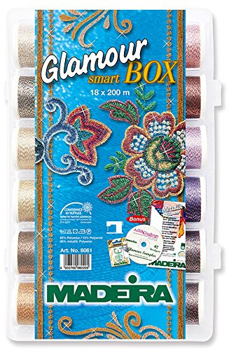 Madeira 98168061 Smartbox Glamour 12 18 Spule Set, 220 YD