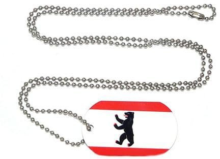 Dog Tag Berlin Erkennungsmarke 30 x 50 mm Fahne Flagge