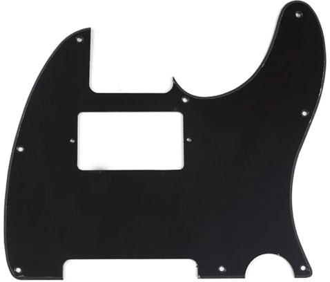Musiclily Pro 8 Löcher Humbucker TL Schlagbrett 1 lagig Schwarz | für Fender American/Mexican Standard Tele Modern Style E-Gitarre