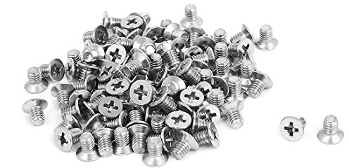 sourcing map Senkkopf Kreuz Schrauben M4x6mm Edelstahl 100 stücke | Mischung Kreuzkopf de