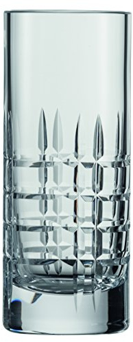 SCHOTT ZWIESEL Longdrinkglas Basic Bar Classic (6er-Set), Trinkglas für Longdrinks mit Karo-Schliff, spülmaschinenfeste Tritan-Kristallgläser, Made in Germany (Art.-Nr. 119638)