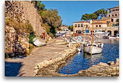 Premium Textil-Leinwand 45 x 30 cm Quer-Format Cala Figuera, Mallorca | Wandbild, HD-Bild auf Keilrahmen, Fertigbild auf hochwertigem Vlies, Leinwanddruck von Peter Roder