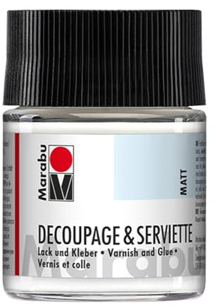 Marabu 114005843 Serviettenlack und-kleber, transparent