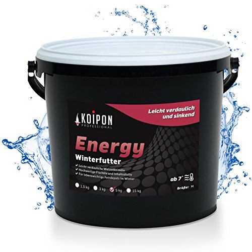 KOIPON Energy 5 kg Fischfutter Winter sinkend, Teichfutter 6mm Pellets für japanische Koi, Koifutter als Goldfischfutter und Winterfutter geeignet