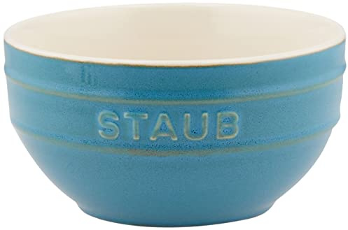 STAUB Zwilling Schüssel rund 14 cm türkis antik Keramik