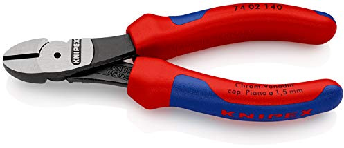 KNIPEX Kraft-Seitenschneider auf SB-Karte mit Mehrkomponenten-Hüllen 140 mm, 74 02 140 SB