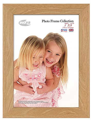 Inov8 Framing - Lime Oak 7x5 Inch (12x17cm) British Made Photo Frame - Wood Effect with Glass Picture Frame