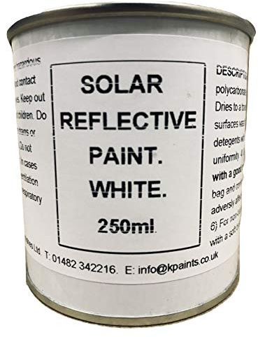 Fascinating Finishes Ltd 1 x 250ml White Solar Reflect Paint Polycarbonate Glass Conservatory Shading Greenhouse