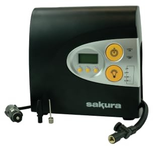 Sakura SS5332 Digital Air Compressor 12V For Cars, Inflatables and Bicycles