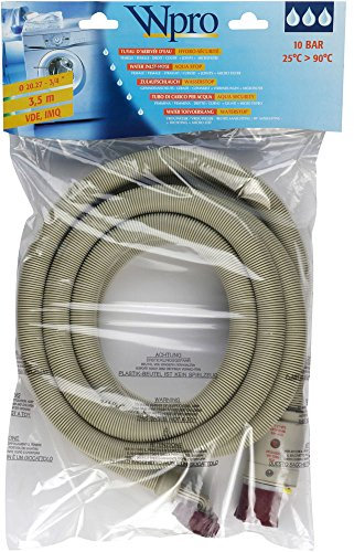 wpro TAF357 - Waschmaschinenzubehör/ Geschirrspülerzubehör/ Wasserstopp-Zulaufschlauch (3,5m), Gerade-Gewinkelt, 10bar/ Aquastop/ Für Waschmaschinen und Geschirrspüler/ Universell