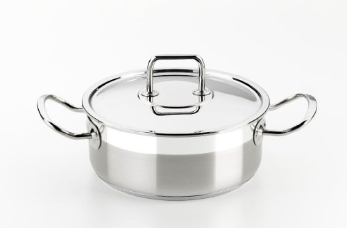 BRA Profesional | Professioneller Edelstahltopf mit Deckel 30 cm | Für alle Herdarten einschließlich Induktion geeignet