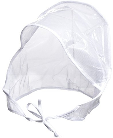 Premium Waterproof Rain Bonnet Hat with Full Cut Visor & Netting - Stay Dry Rain Protection for Men or Women - Black (Unisex)
