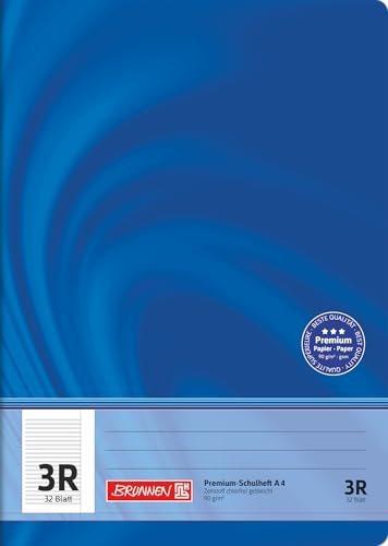 Brunnen 104440323 Vivendi A4 Exercise Book (32 Pages Ruled with a Margin, Lined, 3R, 3rd Form)