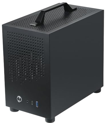 Fuhjythy Micro-ITX Case PC Case SKTC A17 SGCC Computer Case Support Micro-ITX Mini PC Black