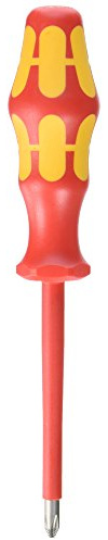 Wera 05006154001 Kraftform Plus VDE 162i PH Phillips Insulated Screwdriver, PH 2 Head, 4 Blade Length