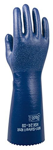 Showa NSK24 Chemical Resistant Safety Gloves Nitrile Coated Work Mitts - Size 10 / Large