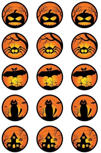 Muffinaufleger Cupcakes Muffins Halloween Zuckerpapier HW03
