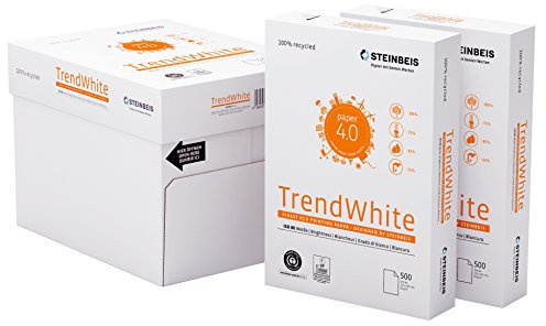 Steinbeis TrendWhite DIN A4-5 x 500 Blatt - weiß - Multifunktionspapier - 80 g/m², weiß, C1501555080A