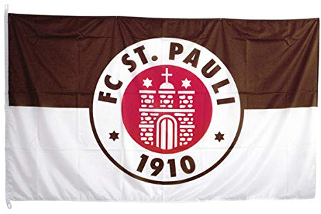 FC St. Pauli - Hissfahne Logo - 120x200 cm - braun/weiss