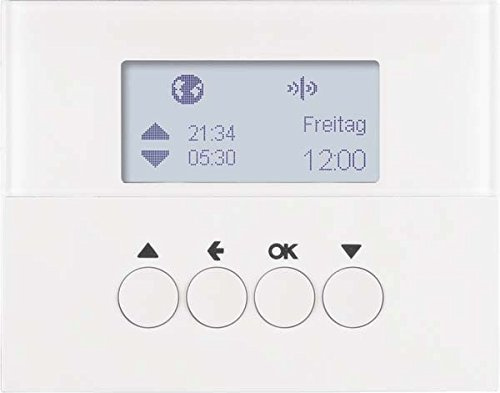 Temporizador para persianas, plataforma berker.Net, aplicación KNX radio, para serie berker K.1 de hager, blanco polar