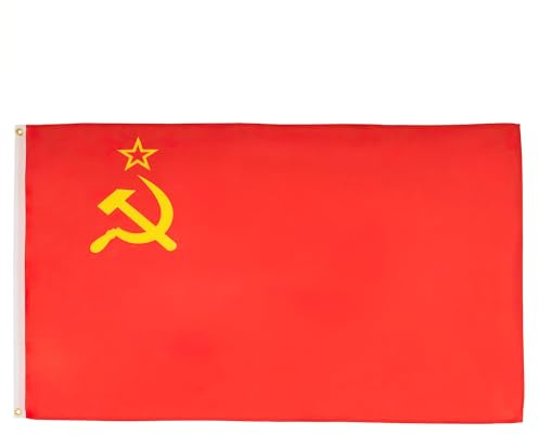 AZ FLAG Bandiera URSS 150x90cm - Gran Bandiera Rossa Comunista - Russia 90 x 150 cm Poliestere Leggero - Bandiere