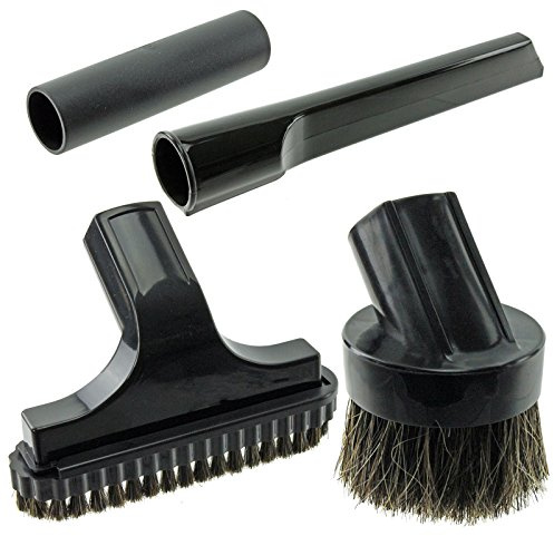 SPARES2GO Mini Crevice Stair & Round Brush Tool Kit for Shopvac Vacuum Cleaners (32mm)