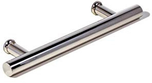 2 Feet Length Stainless Steel Front Door Handle Chrome Mirror Polish Finish, Modern Push Pull Handle for Sliding Door Barn Doors Commercial Glass Doors Home Interior Exterior, Round Shaped Bar