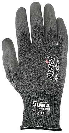 Juba - Guante ninja comfort fibra de vidrio poliuretano talla 8