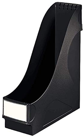 Leitz Stehsammler Extrabreit, 8er Pack, Ideal zur Ablage und Aufbewahrung von Dokumenten, Katalogen und Mappen im A4- und US-Format, Schwarz, 24250095