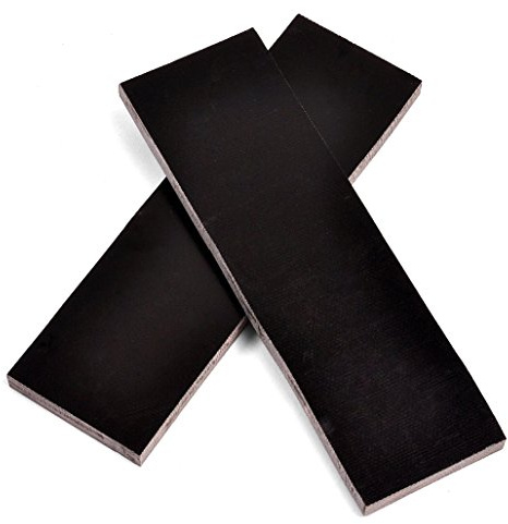 Black G-10 Fiberglass Knife Handle Scales, 5 x 1-1/2 x 1/4 (Set of 2)