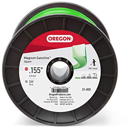 Oregon Gatorline 21–855 Rasentrimmerfaden für Vierkant-Faden, 1,4 kg Spule