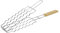 RUECAB - Grilles de Cuisson Barbecue et fumoir - Grille de Barbecue Double à Saucisse,Grille Barbecue Saucisse, Grille BBQ - Matière :Acier chromé - Dimensions :29 x 9cm - 6 saucisses