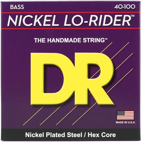 DR Strings NLH-40 Nickel Lo-Rider Bass Guitar Strings - .040-.100 Light