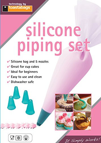 Toastabags Juego de Manga pastelera de Silicona, Color Blanco