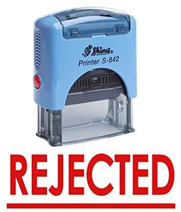 REJECTED Selbstfarber Stempel Buro stationar Bedrucktes Glanzend Stamp