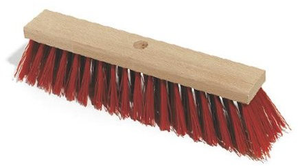 Nölle - Scopa da strada, in elaston, liscia, con foro per manico, 60 cm, in legno piatto con foro