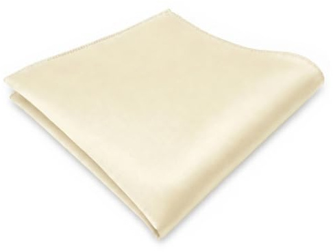 TigerTie näsduk i enfärgad – kavalihandduk i 30 x 30 cm, elfenben kräm beige, Einstecktuchgröße: ca. Länge 30 cm, Breite 30 cm