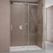 doporro Porta Doccia Scorrevole per Nicchia 140x195 cm, Box Doccia in Vetro Temperato Trasparente 8 mm Anticalcare, Profilo in Alluminio Regolabile - Teramo04