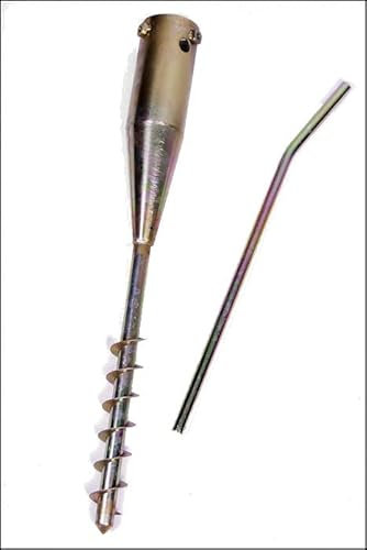 Spetebo Stahl Bodenhülse für Sonnenschirme - 57 x 7 cm - Sonnenschirmständer zum Eindrehen - Metall Ständer für Wäschespinne Gartenschirm Rasendorn Eindrehbodenhülse