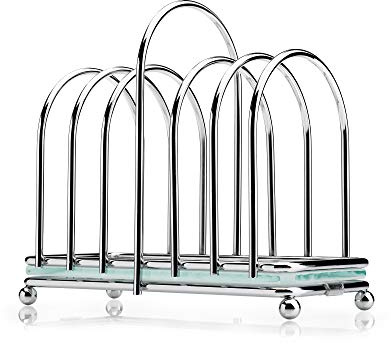 KiloTM Porte-toast 6 tranches avec pieds en forme de boule et poignée de transport