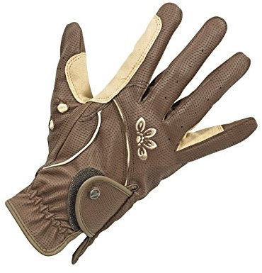 BUSSE Reithandschuhe FLOWER, schwarz (grau)