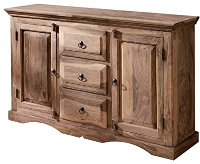 MASSIVMOEBEL24.DE|Sideboard Sheesham, grau geölt, LEEDS #42