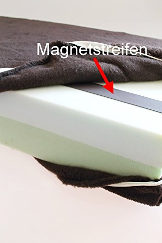 Eifa Viskoelastisches Hundebett - Hundenest - Hundekorb - Hundesofa (Magnetfeldstreifen grau, 120 x 70 x 13 cm)