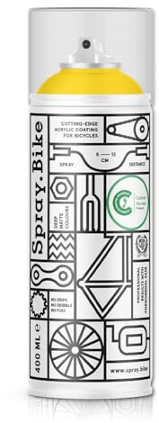 Spray.Bike Spray Paint | Designed Mainly for Bicycles | Multi-Use Acrylic Spray Paint for Metal, Plastic | High Coverage Bike Paint, 400ml, Chicago Yellow