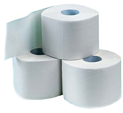 Toilettenpapier hochweiß, 3-lagig, 250 Blatt pro Rolle, 72 Rollen - Klopapier WC Papier